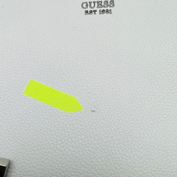 Guess Naya Leather White Multi-Pocket Single Adjustable Strap Handbag Purse - Picture 9 of 10